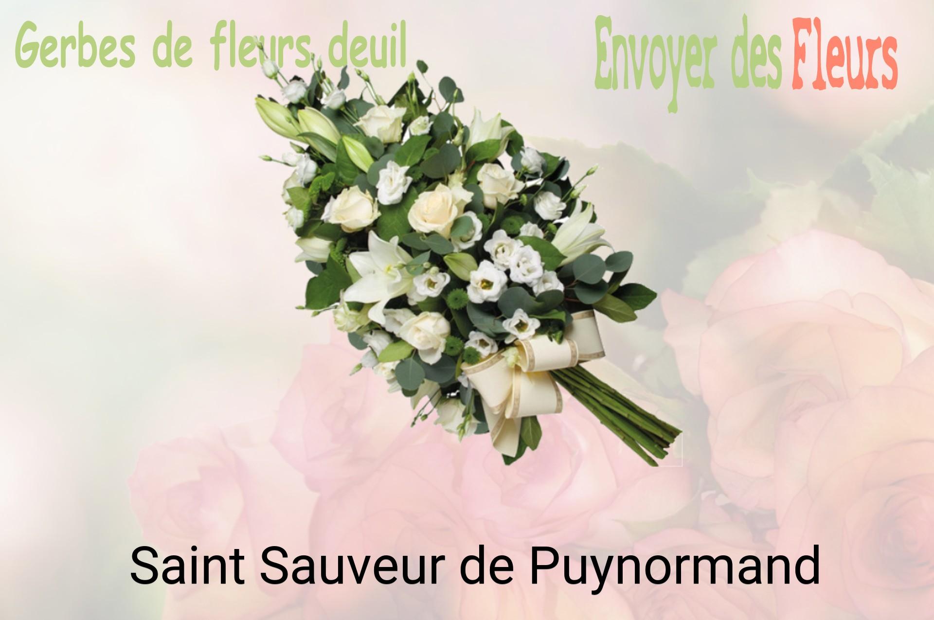 Gerbe de fleurs de deuil livrée à Saint-Sauveur-de-Puynormand